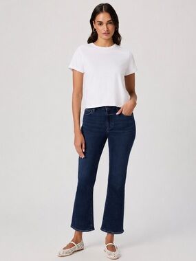 J Brand Franky high Rise Cropped Bootcut Jeans Dark Wash size 27